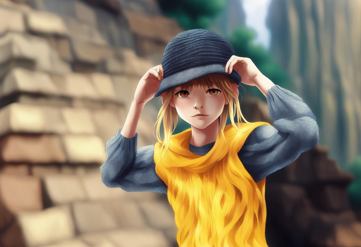 Anime Girl Portrait in Studio Trigger Style