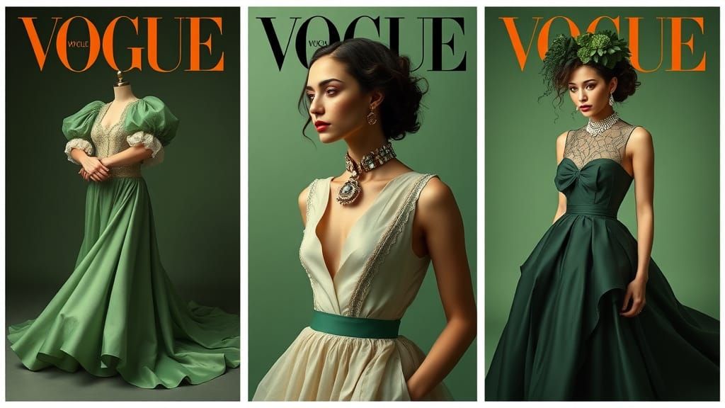 Haute Couture Vogue Mood Board in Glamorous Style