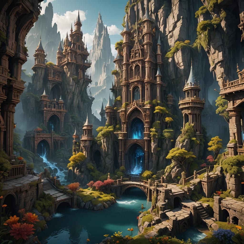 Fantastical Matte Painting in Deep Color