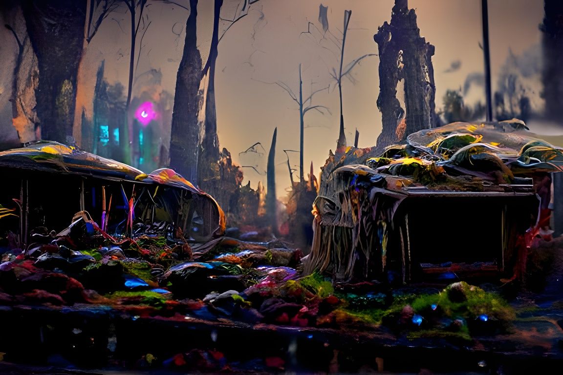 Extraterrestrial Civilization Ruins in Hyperreal Digital Art