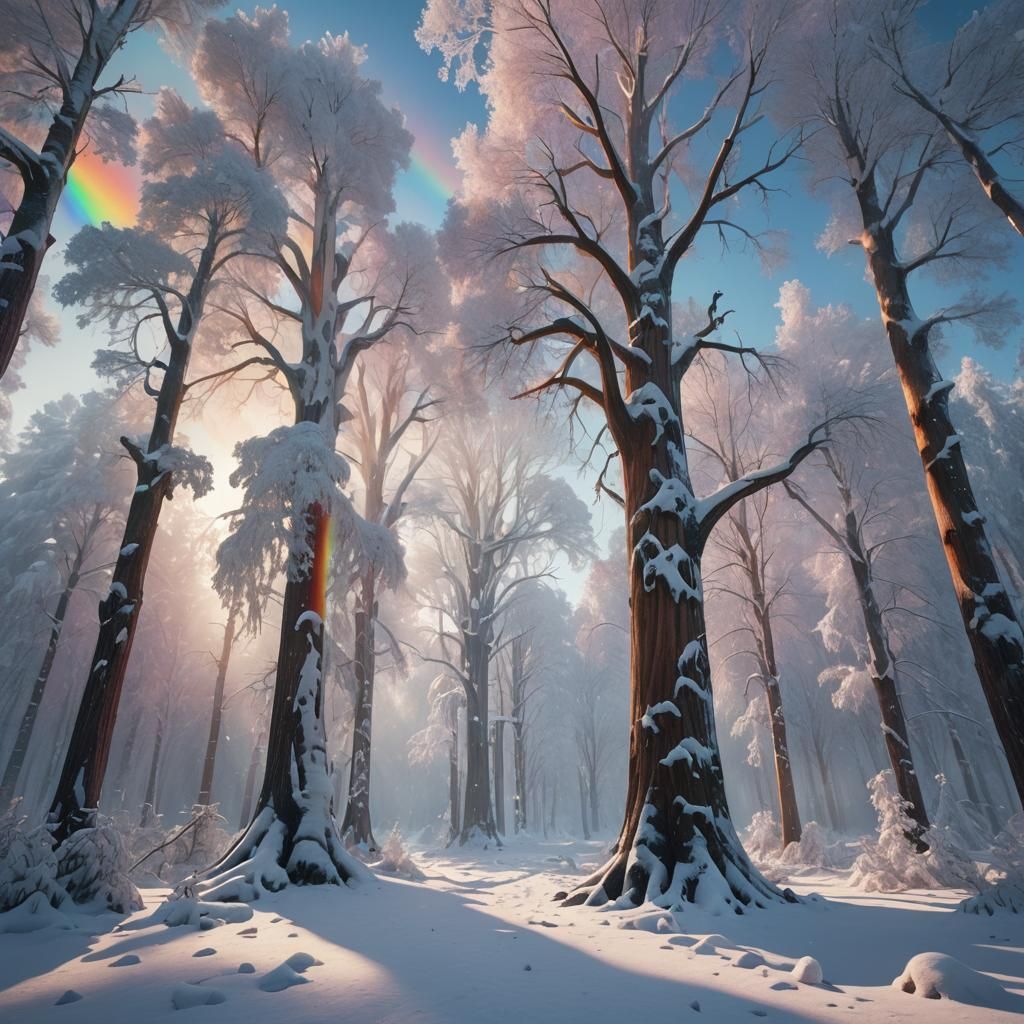 Winter Landscape in Digital Matte Painting Style