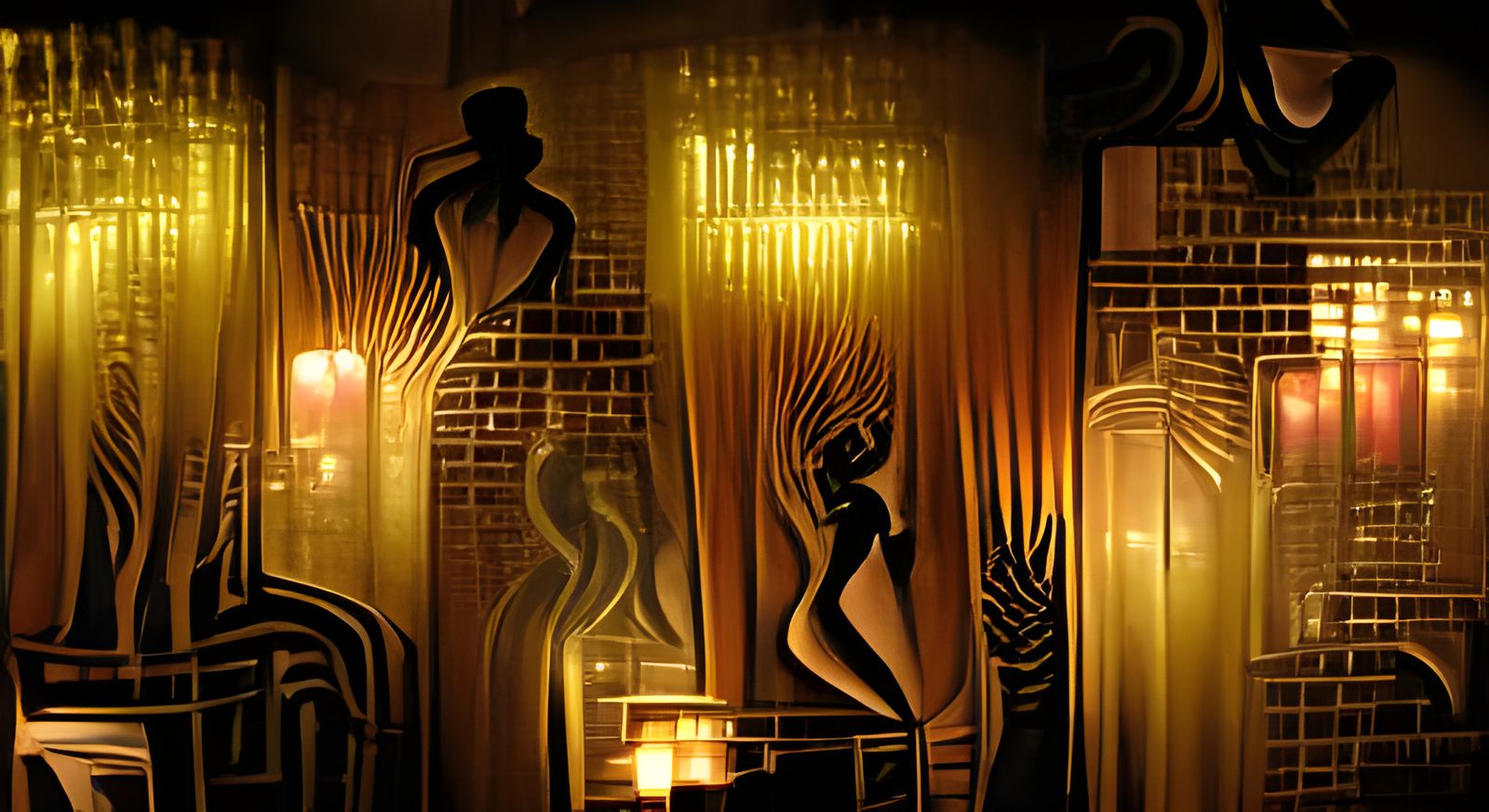 Glamorous Jazz Age Speakeasy in Art Deco Style
