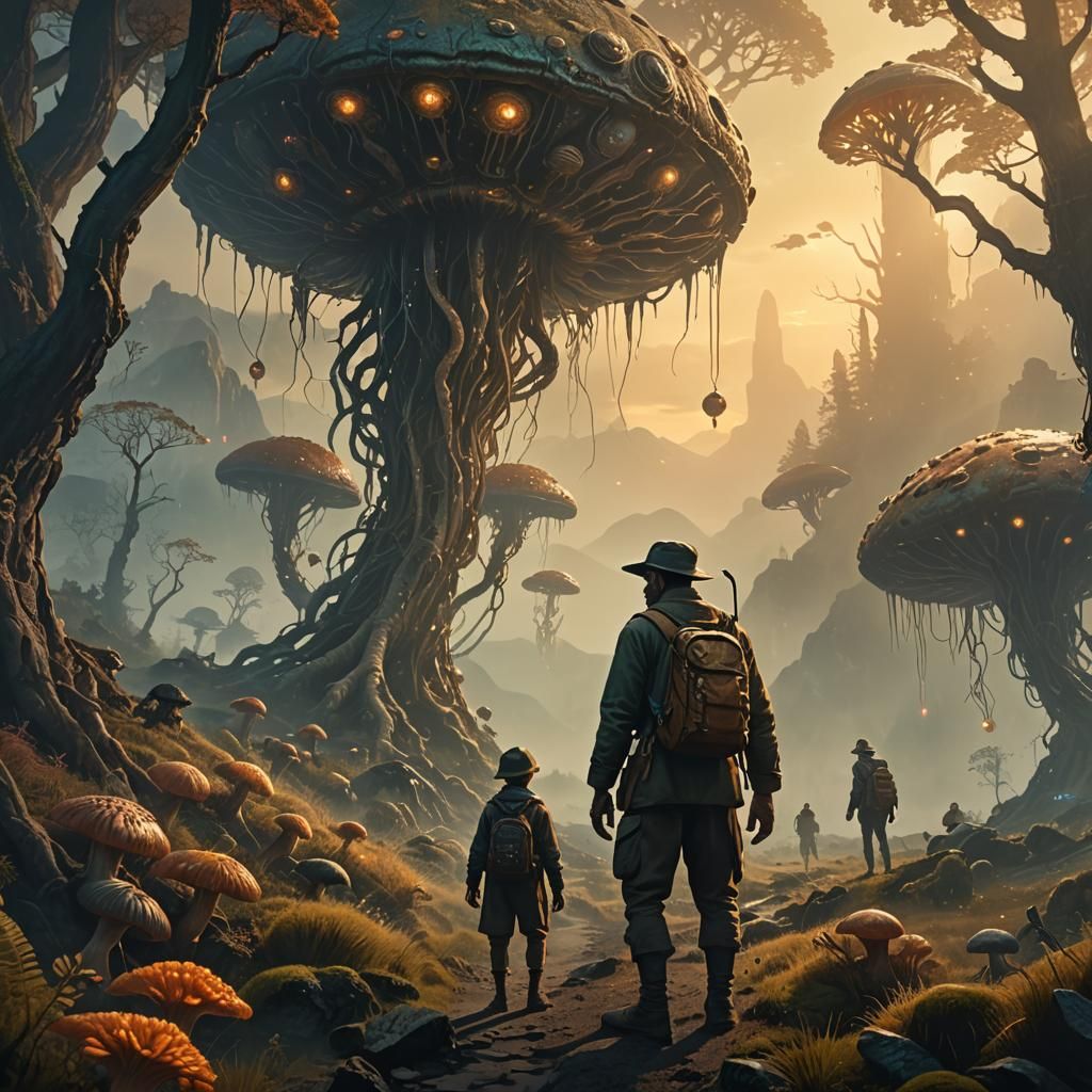 Fungoid Aliens Discovered in Rural Vermont: Fantasy Art