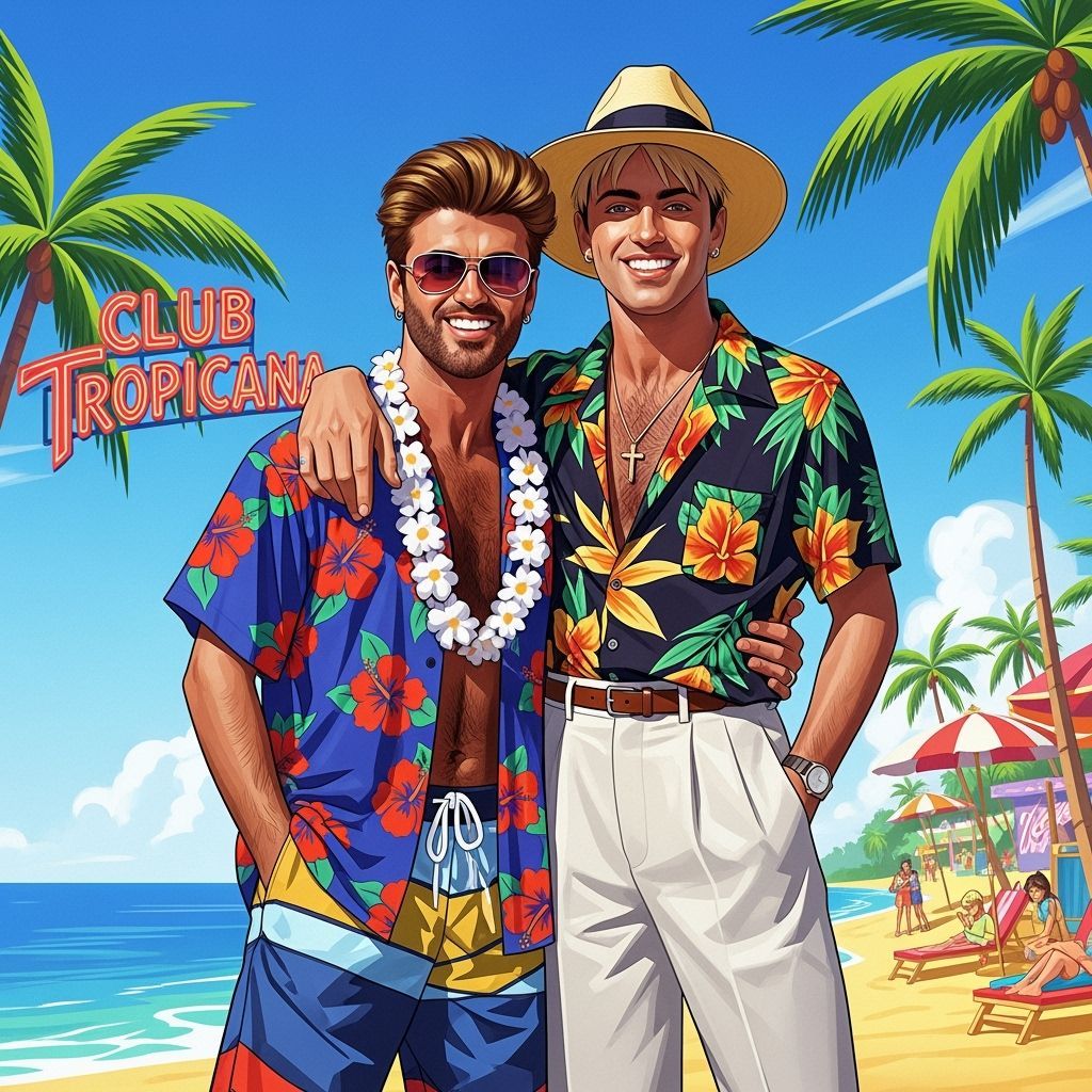 George Michael and Andrew Ridgeley in 80s New Wave Style