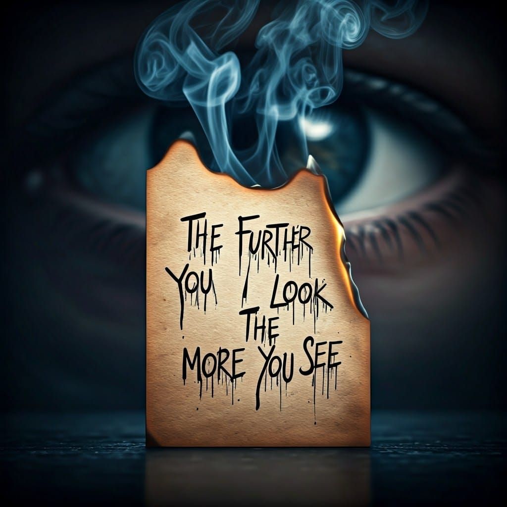 Burning Paper Reveals Hidden Eye in Film Noir