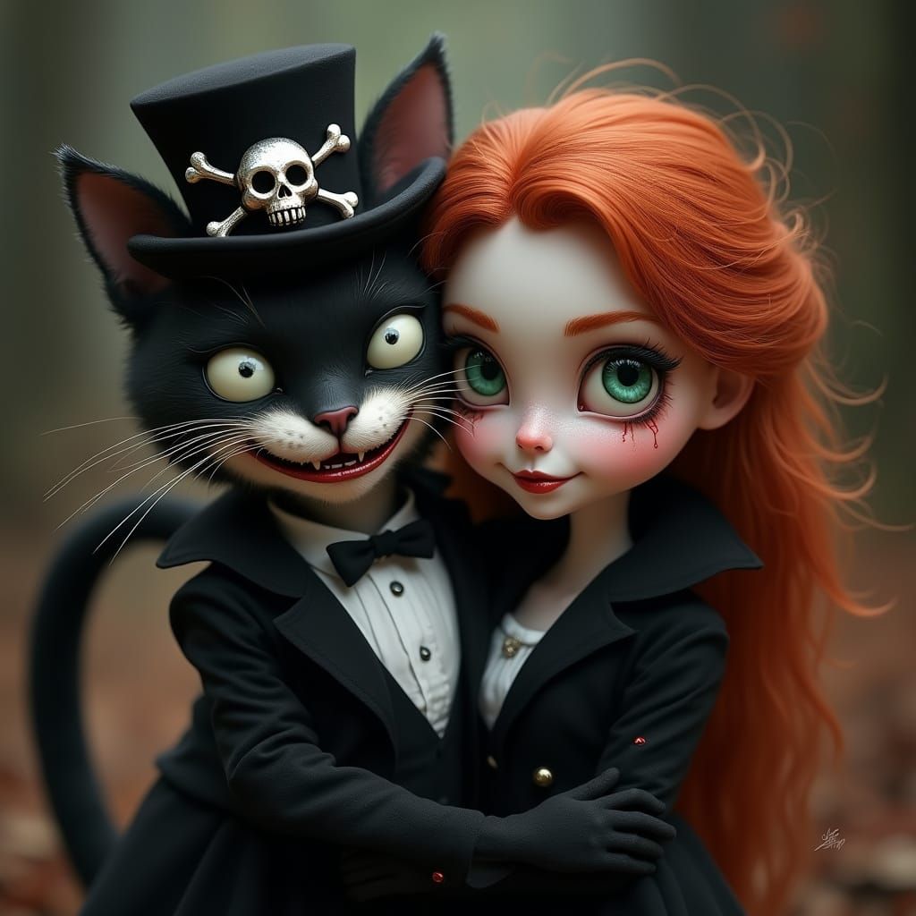 Mysterious Feline Vampire Enchants a Wild Redhead
