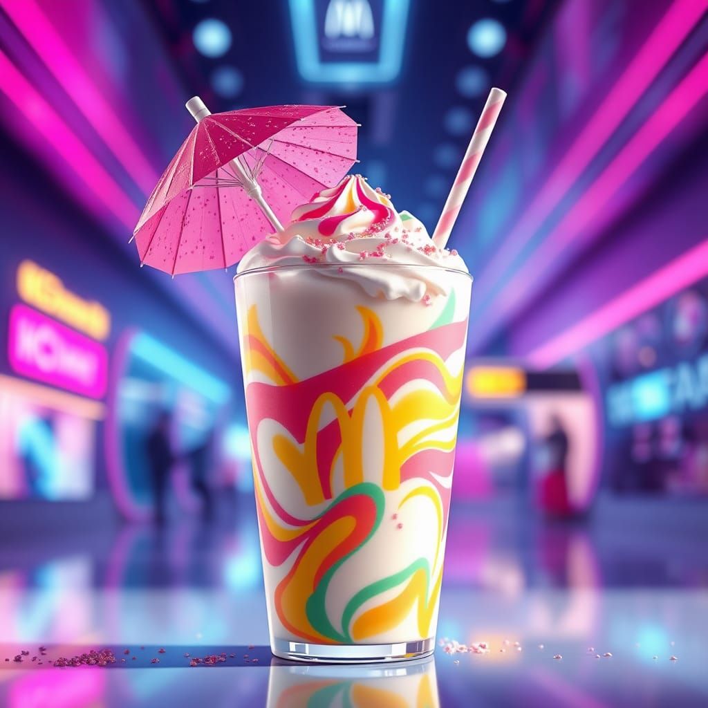 A mcdonalds milkshake cocktail
