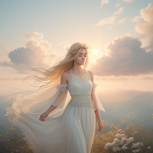 Ethereal Gladiator Sandals in Soft Focus Photography