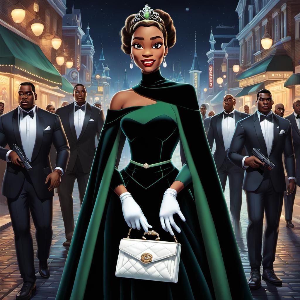Tiana reimagined as a mafia Donna