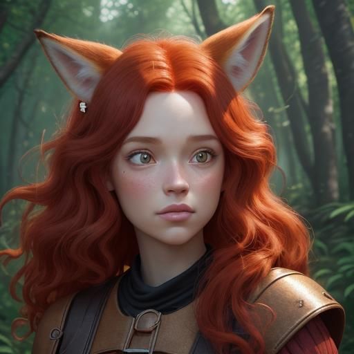 Red-Haired Girl Blowing Bubbles: Pixar-Inspired 3D Art