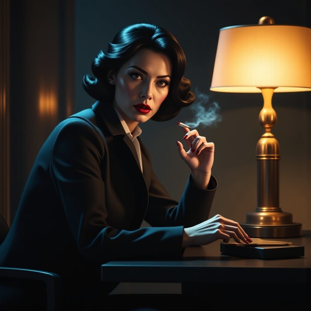 Queen Xenomorph: Femme Fatale in Film Noir Style