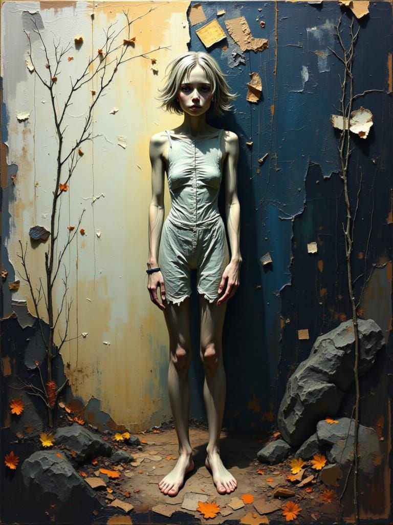 Figure at Split in Eternity: Abstract Expressionism