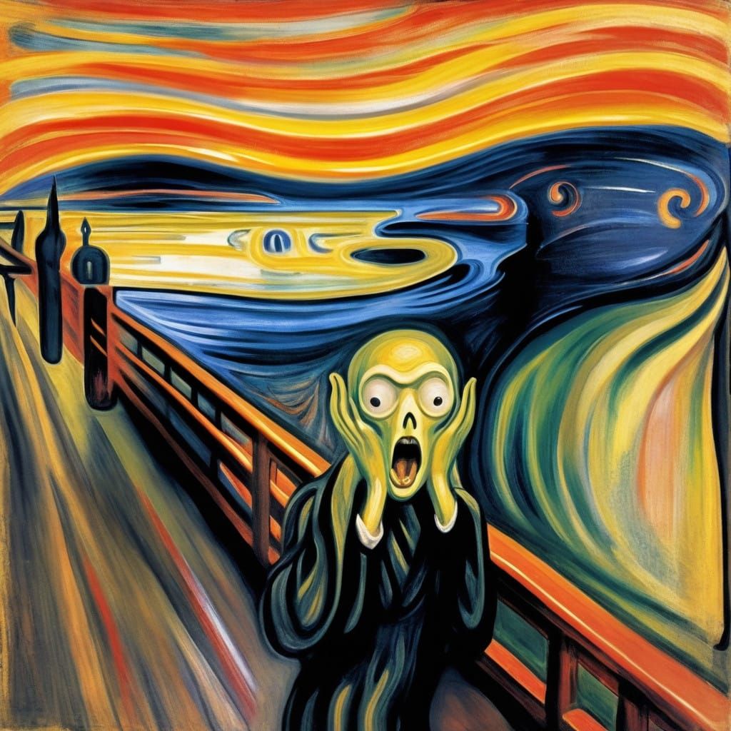 Meditative Abstraction in Expressive Brushstrokes by a Trium...