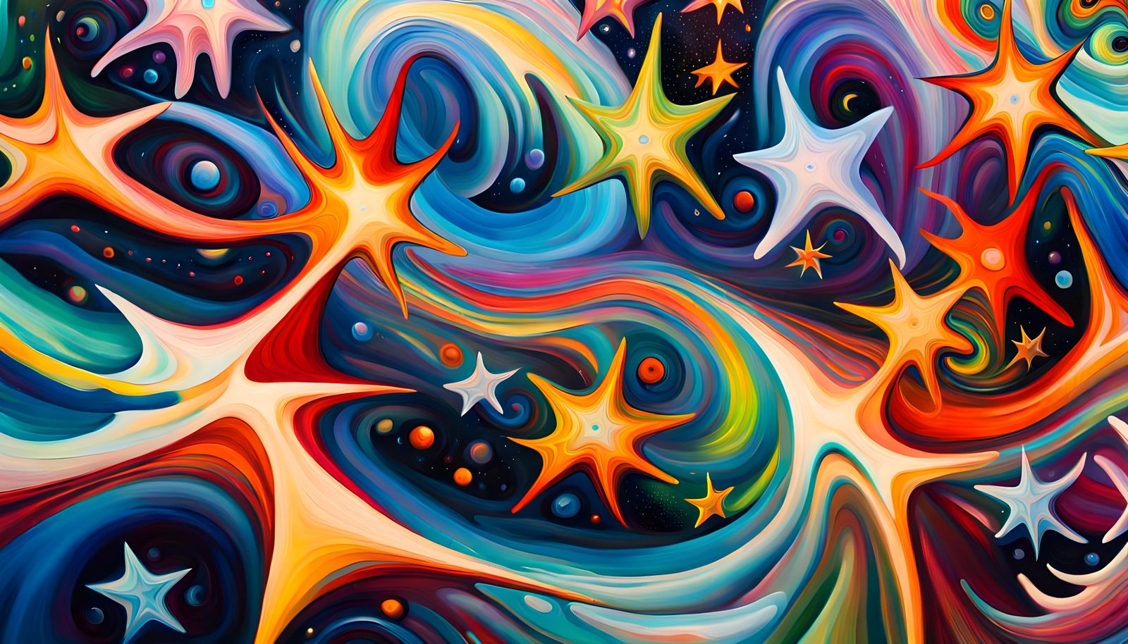 Cosmic Star Cluster Formation as Abstract Oil Painting