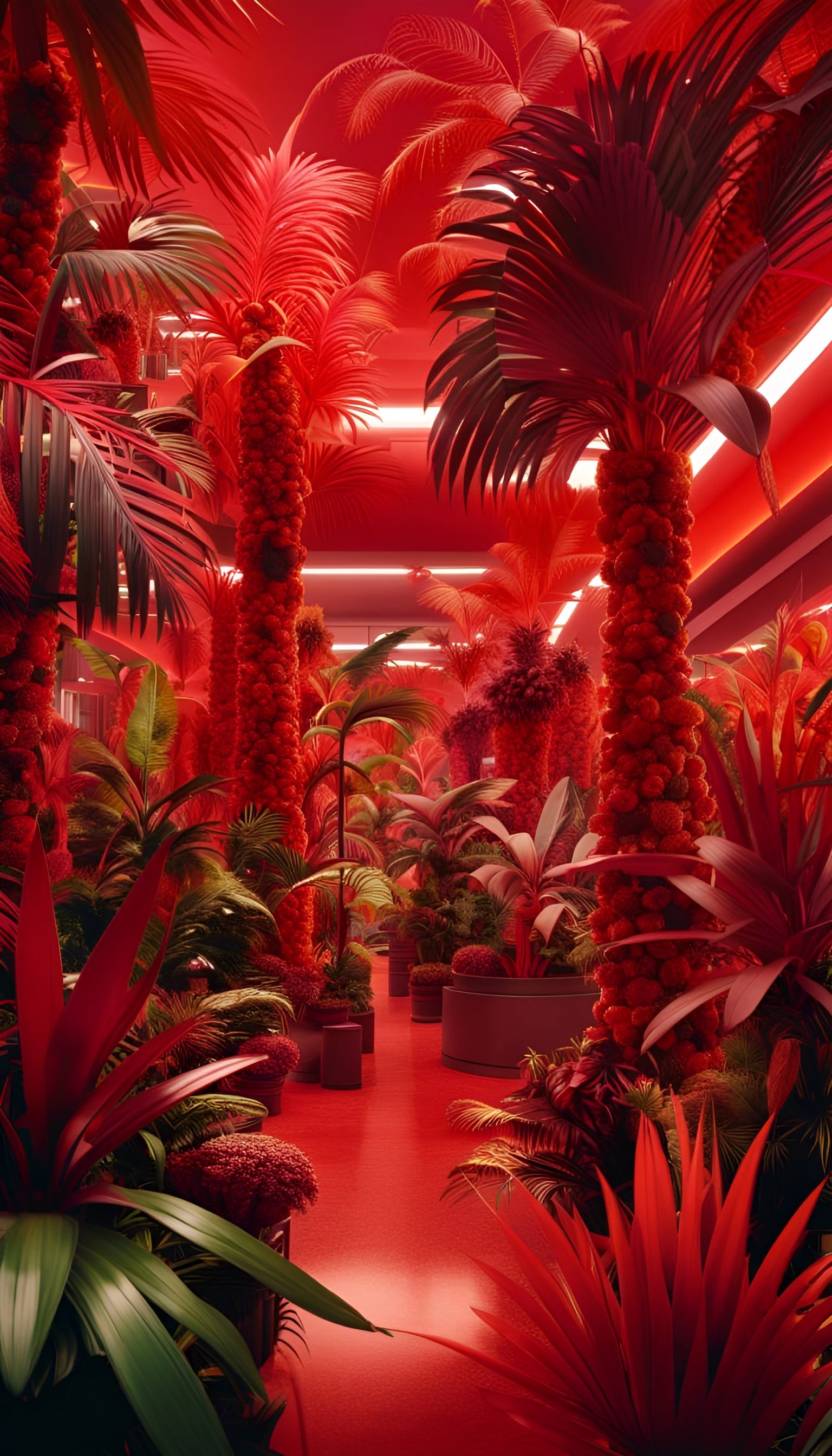 Tropical Forest Supermarket in Expressionist Style