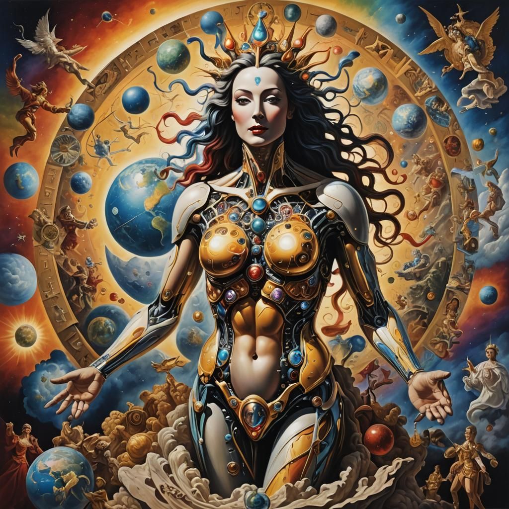 Genesis: God Creating World with AI, Surreal Art