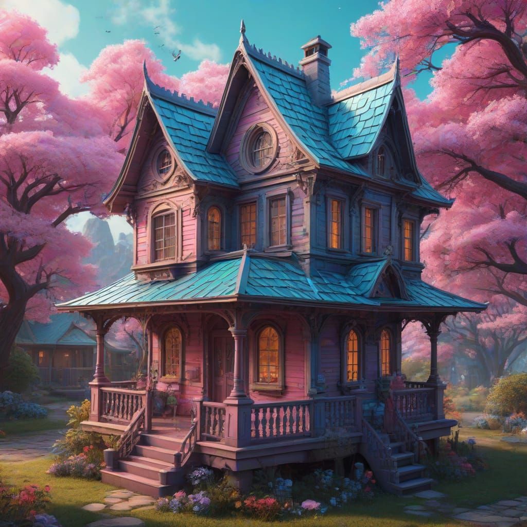 Victorian Birdhouse Graffiti Art: Over-the-Top Design