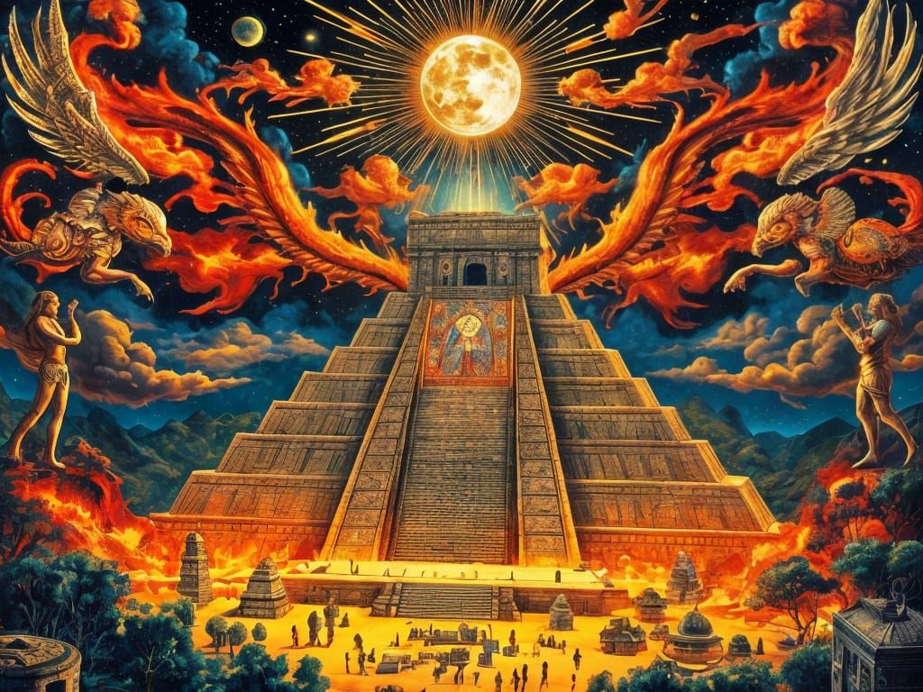 Teotihuacan Pyramids as Cyberpunk Circuit City