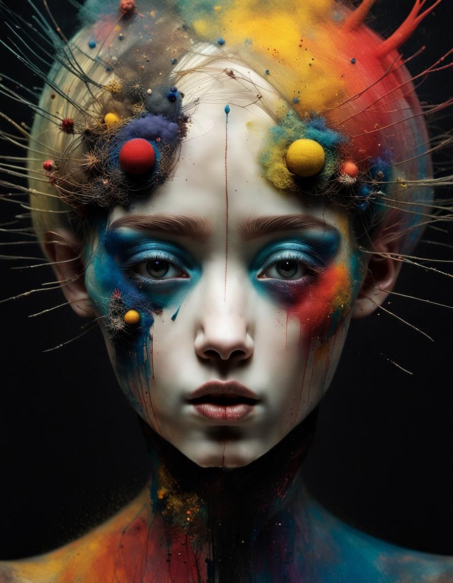 Complex Microphotograph Blending Colors and Textures