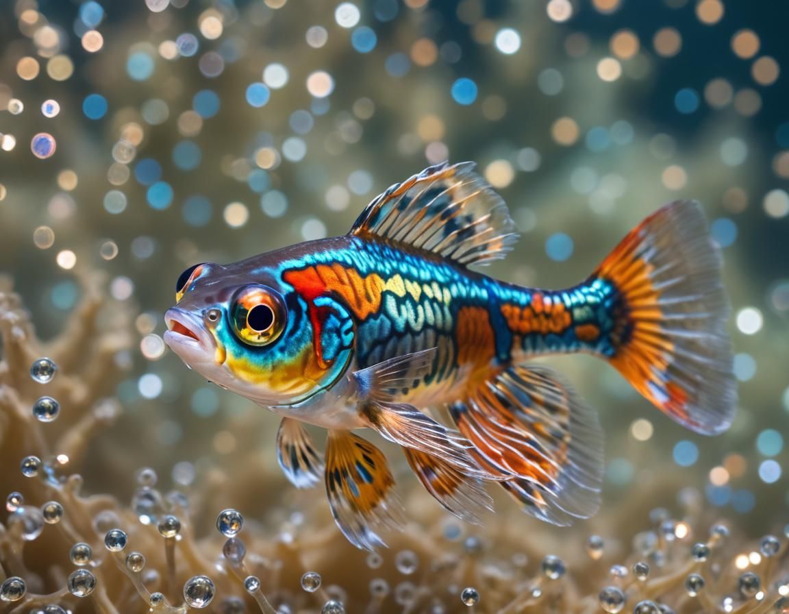 A colorful little fish