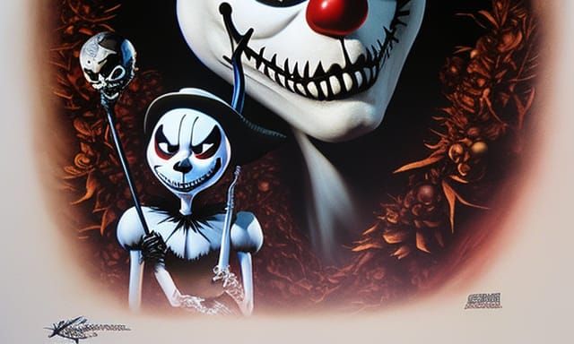 Jack Skellington and Pennywise Biomechanical Fusion