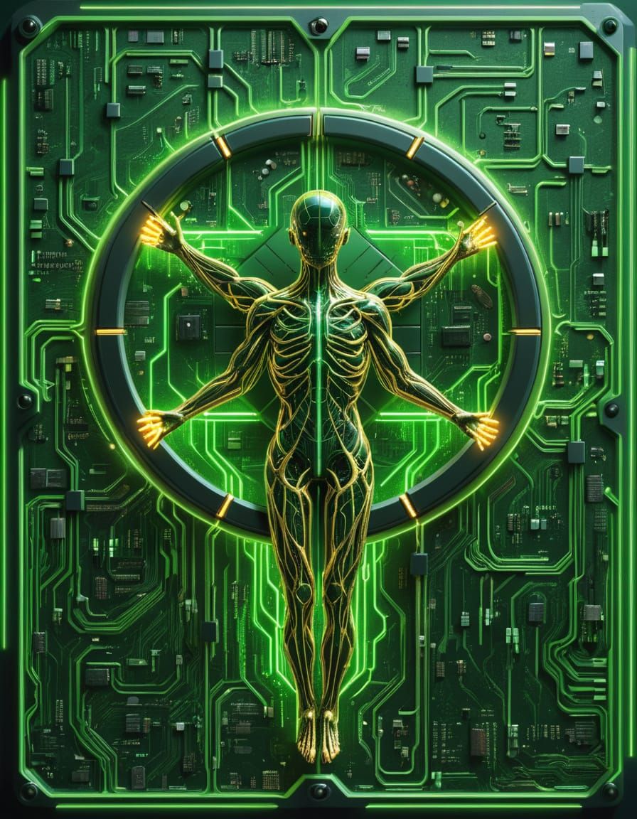 Cybernetic Human Nervous System in Futuristic Computer Matri...