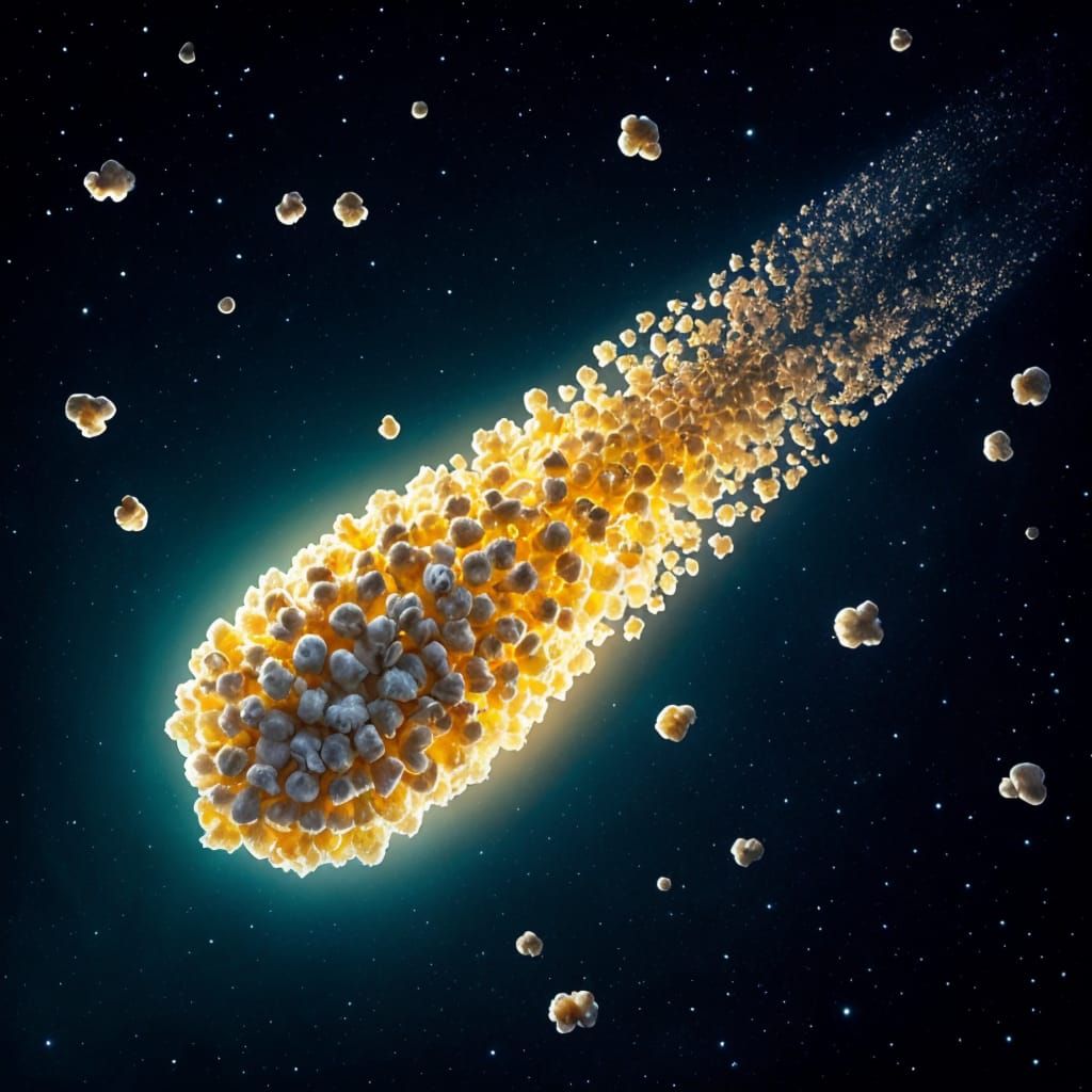 Giant Popcorn Comet Soars Through Space