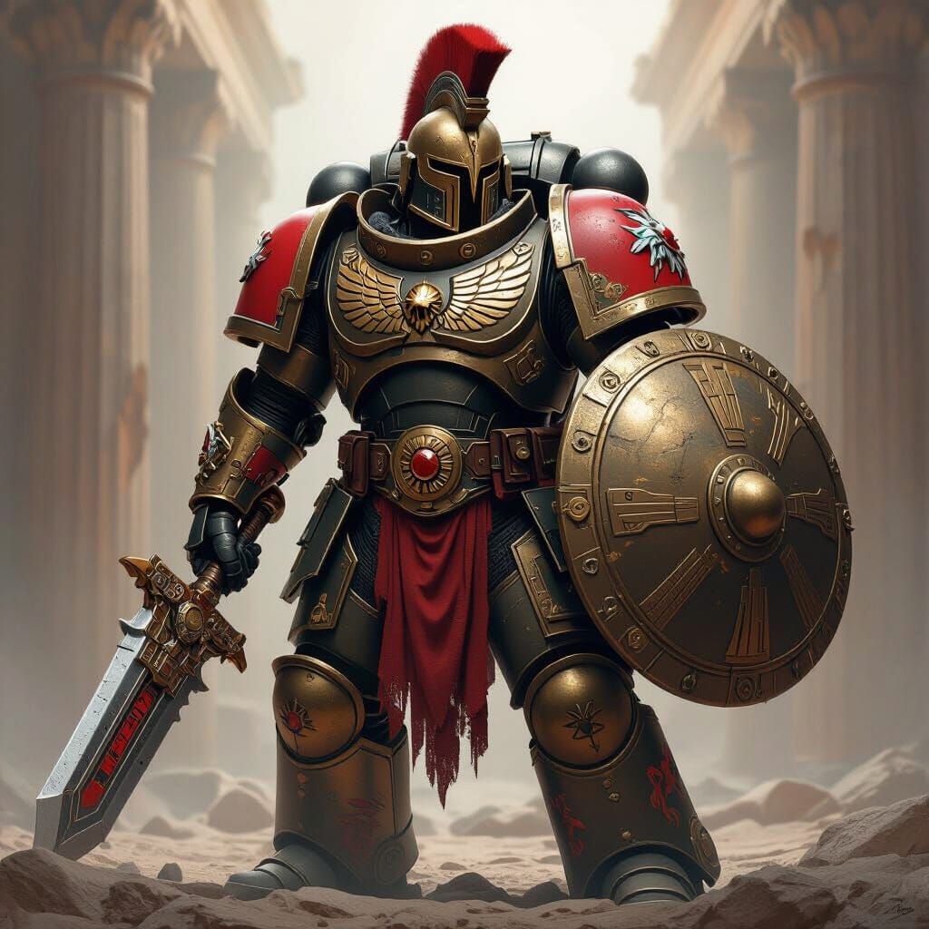 Spartan Space Marine in Mark X Tacticus Armor