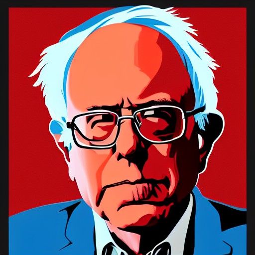 Bernie Sanders in Pop Art Screen Print