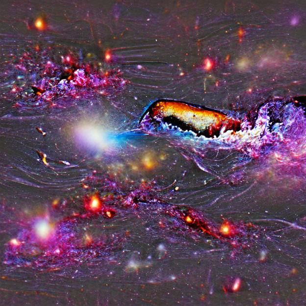 Galactic Collision at Universe's Edge