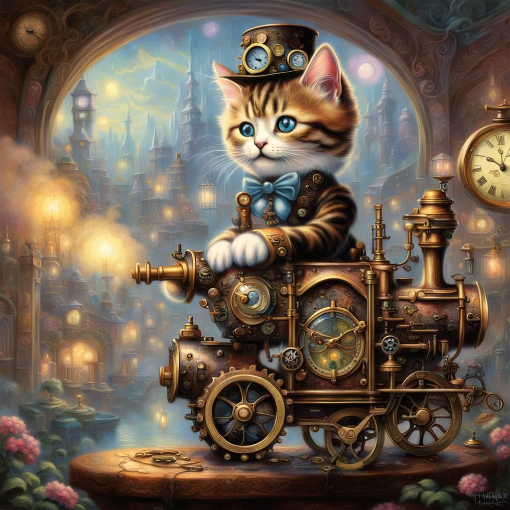 Steampunk kitten