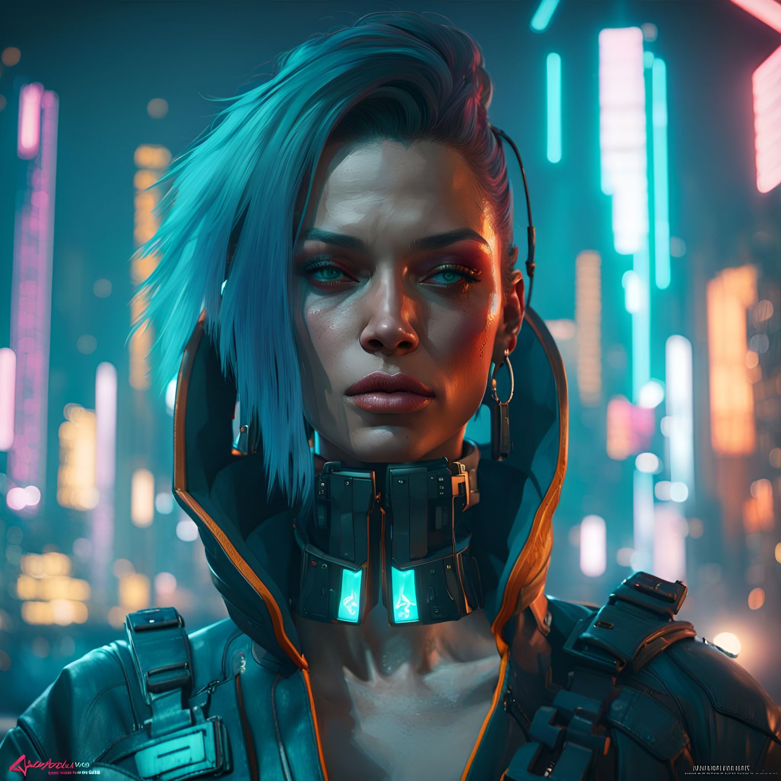 Cyberpunk Cityscape Concept Art in 8K Resolution