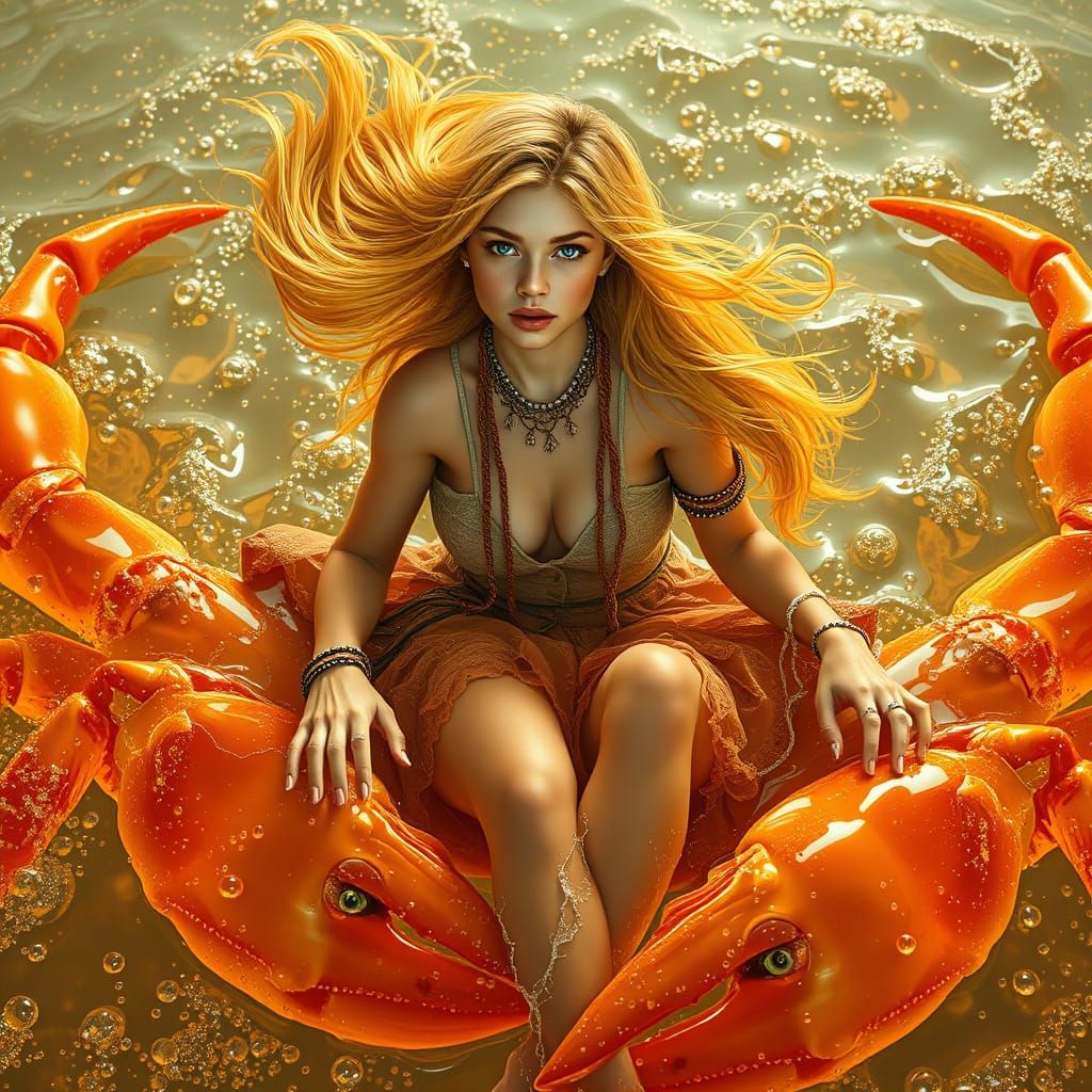 Gummy Crab Rider in Dreamlike Soda Sea