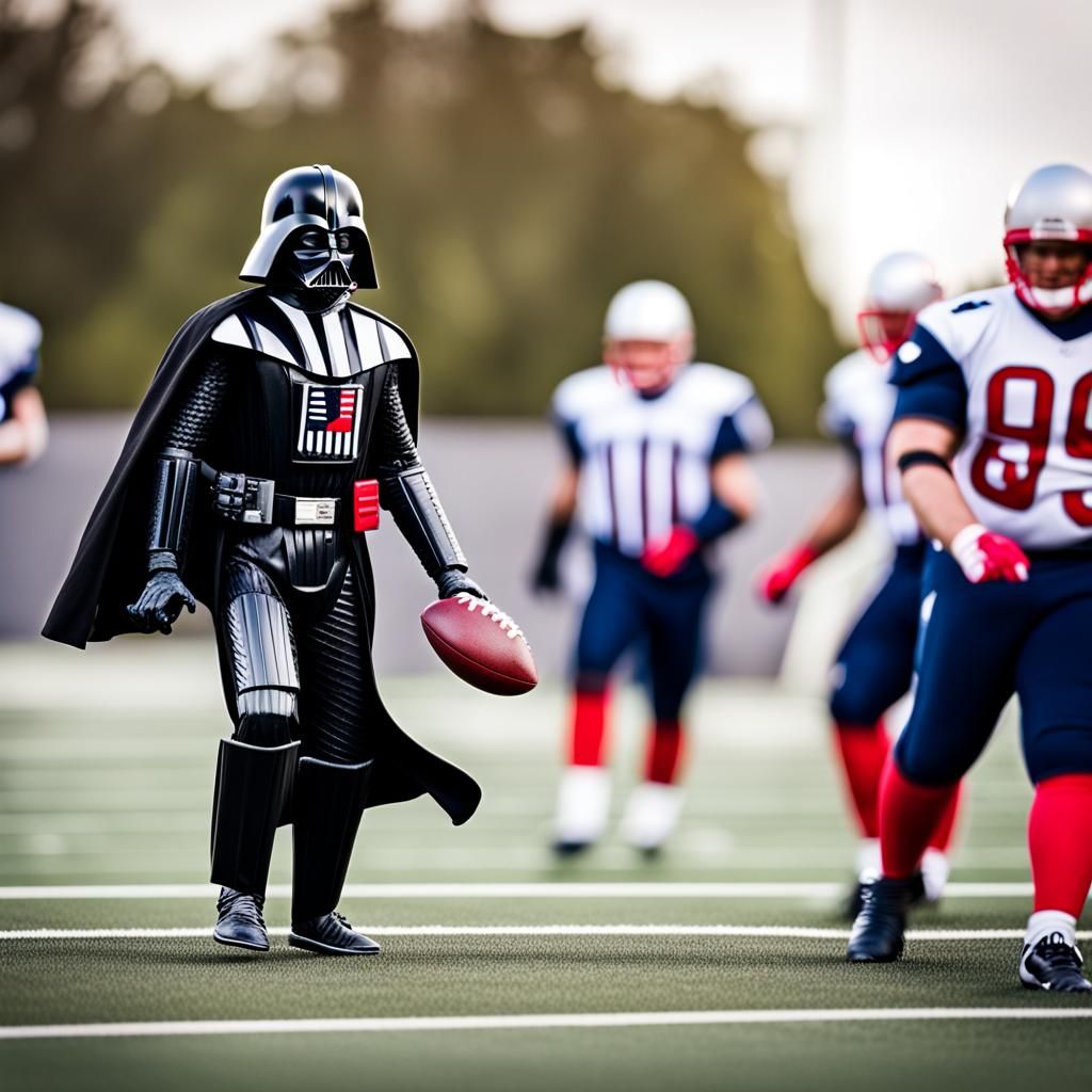 Darth Vader Plays Football for the Patriots