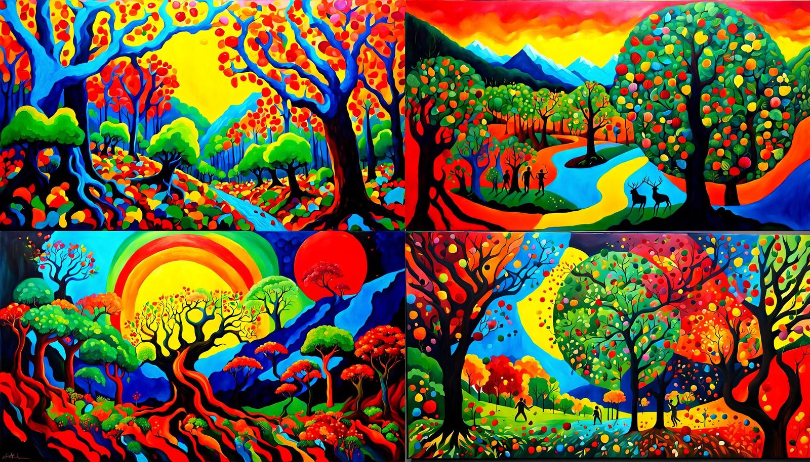 Nature Reclaims Earth After Humanity's Fall: Acrylic Paintin...