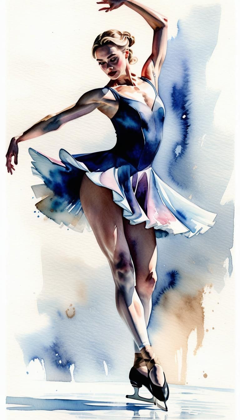Stunning Watercolor Portrait of Betty Cooper in a Dramatic S...