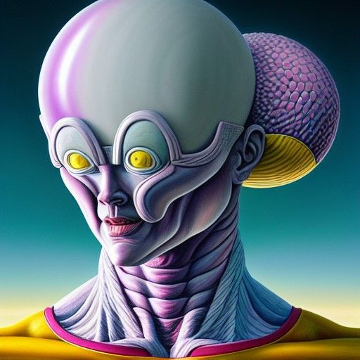 Lord Frieza in Hyperrealistic Digital Art Style