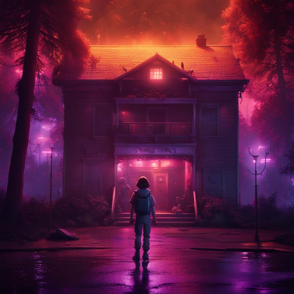 Dark Fantasy Art in Purple and Yellow