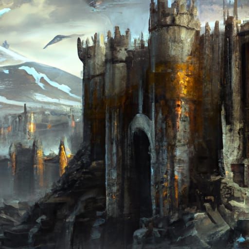Epic Fortress: Dramatic Digital Matte Painting