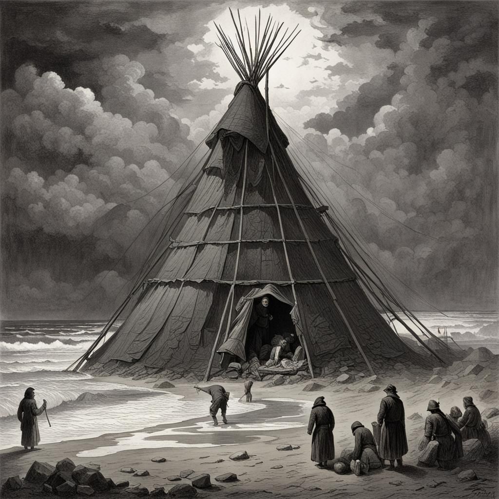 Horror Dream Factory on a Seashore