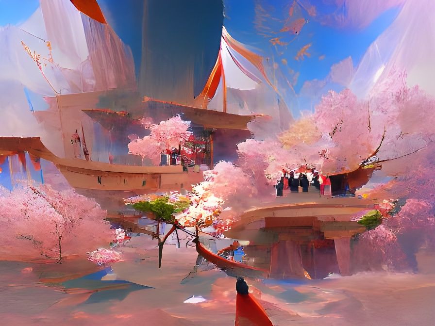 Sakura Festival Concept Art in Photorealistic Style