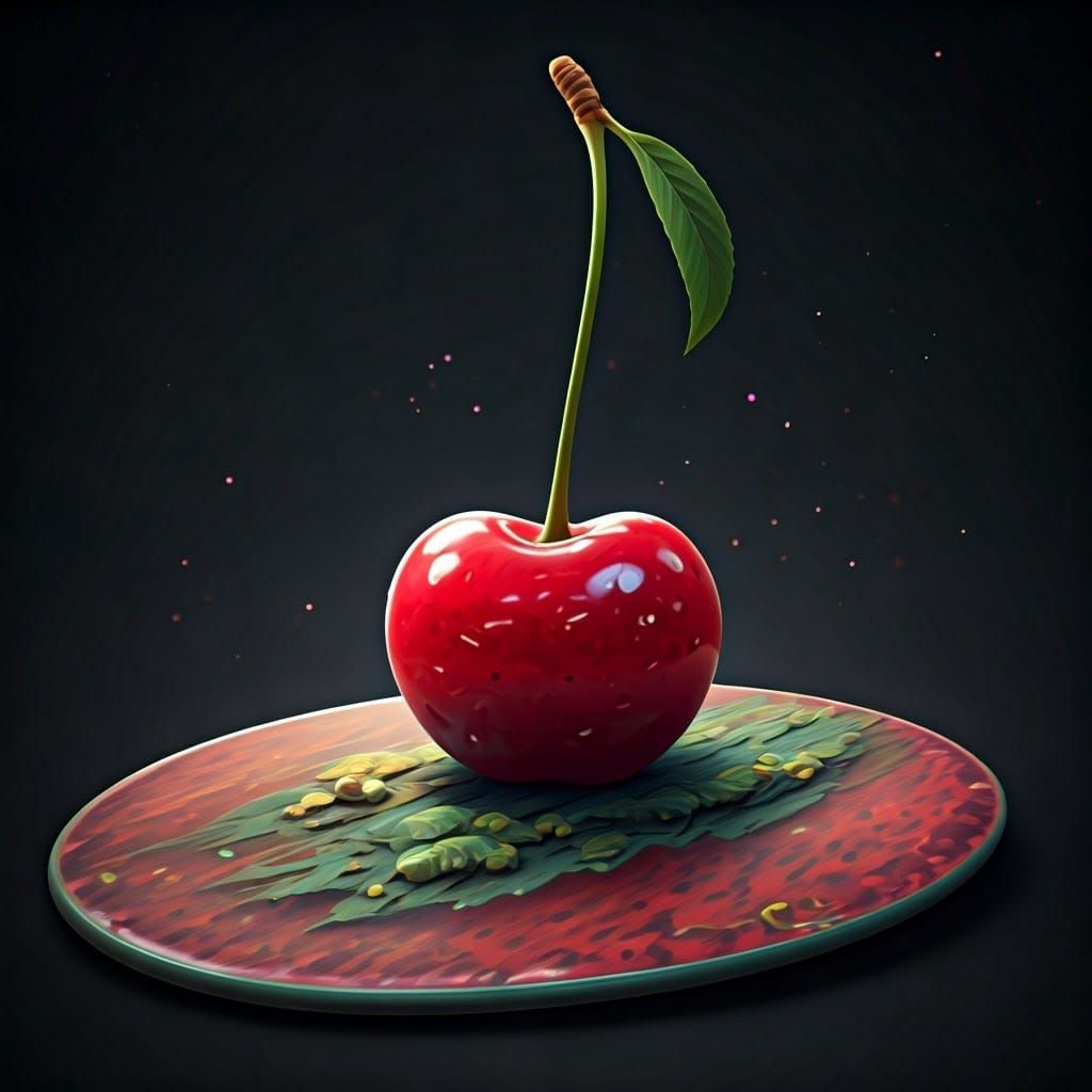 Ethereal Cherry on Surf Plate, a Fantastical Masterpiece in ...