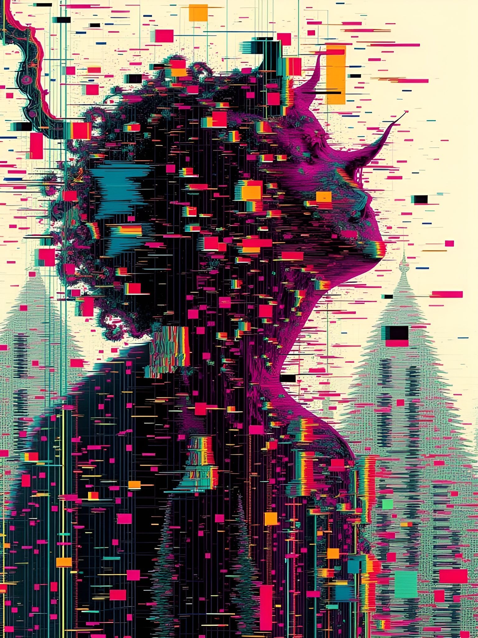 Glitched Self-Destructing Entity with Visual Interference