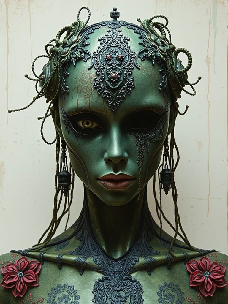 Love in Mortal Bondage as Cyberpunk Art