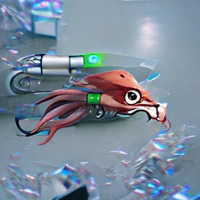 Cyborg Squid: Mechanical Marvel of the Deep