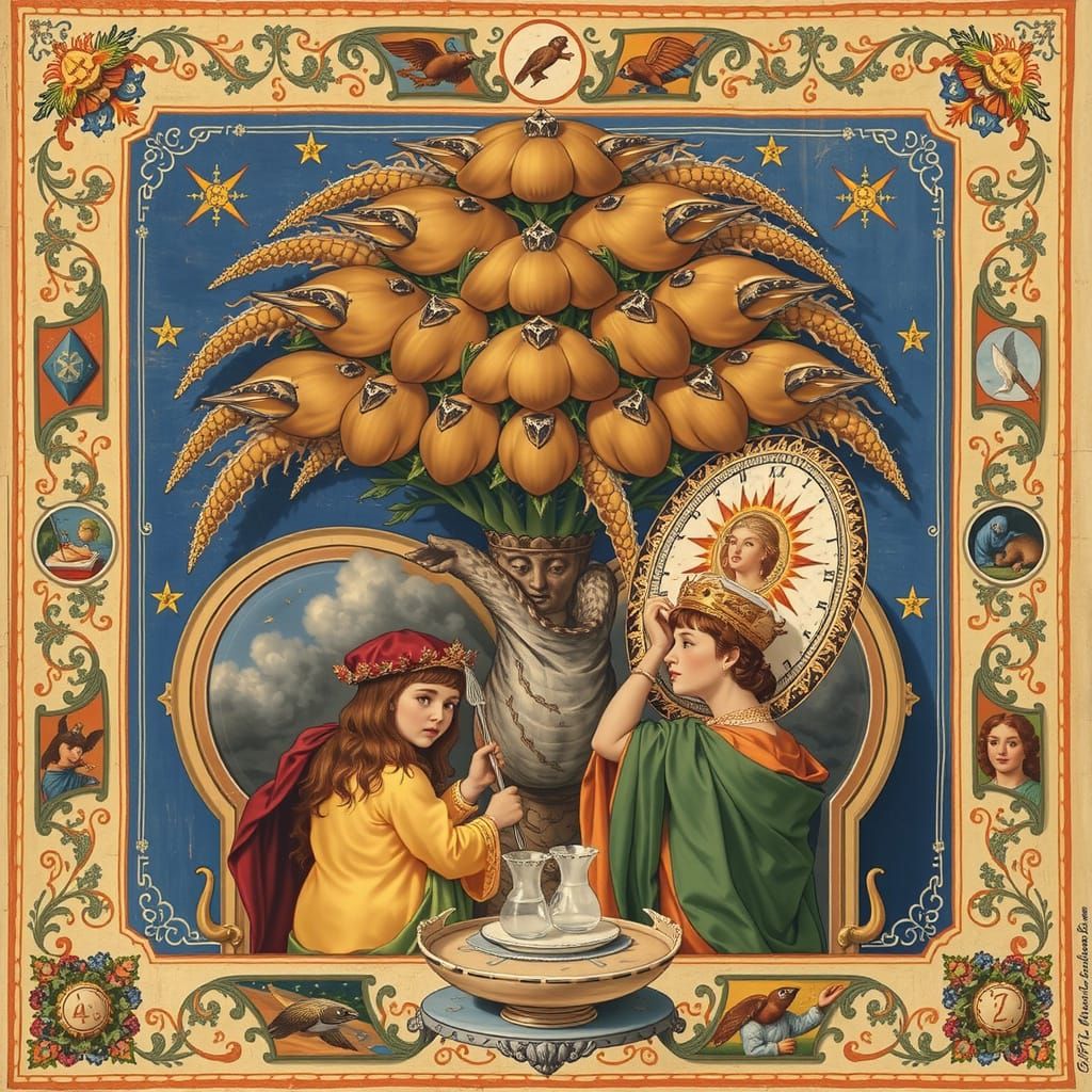 Seraphinianus Style Abstract Dreamscape