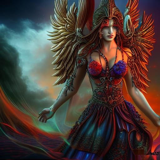 Anne Stokes Style Revenge Fantasy Art