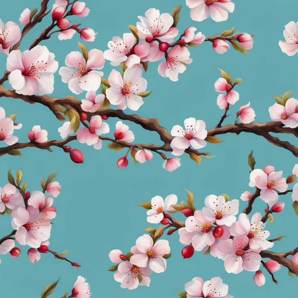 Blooming Cherry Blossom Branch