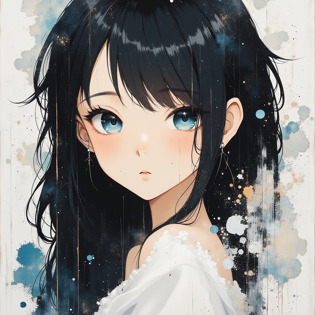 Rin Ogata Portrait in 80s Anime Style