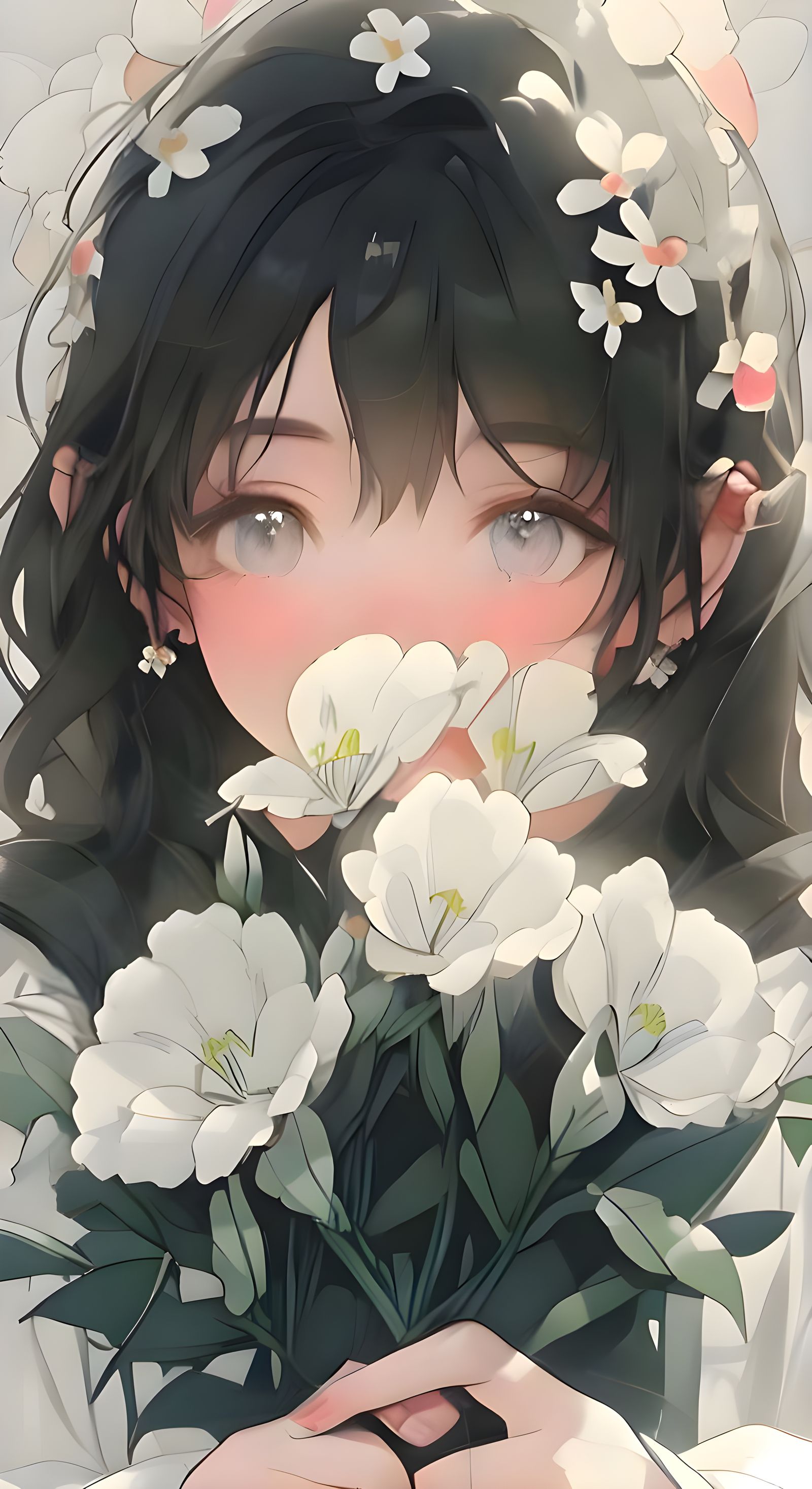 Cute 3D Doll with Voluminous Curly Hair